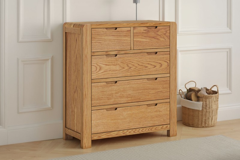 Bergen Oak 2 Over 3 Chest of Drawers Bergen Oak 2 Over 3 Chest of Drawers