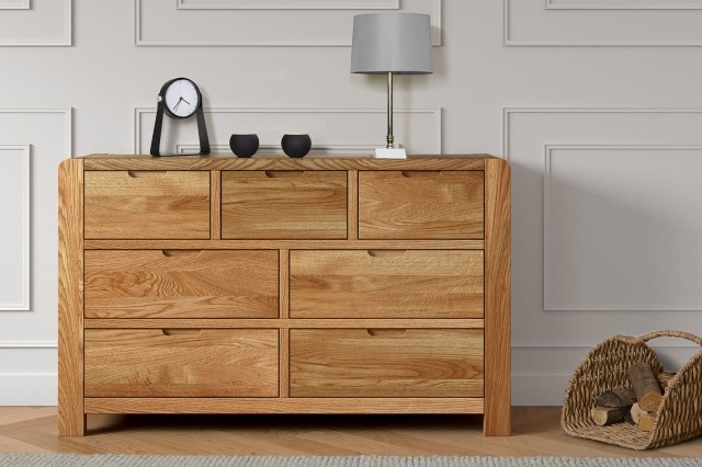 Bergen Oak 3 Over 4 Chest of Drawers Bergen Oak 3 Over 4 Chest of Drawers