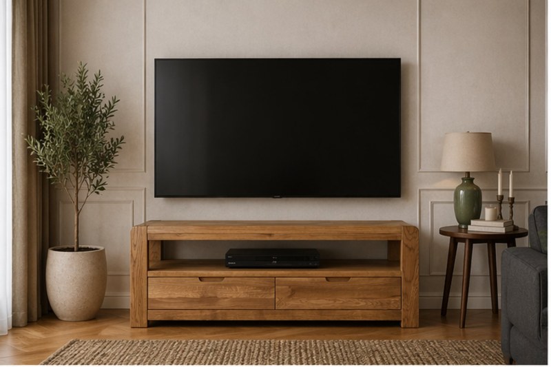 Bergen Oak 140cm Large TV Unit Bergen Oak 140cm Large TV Unit