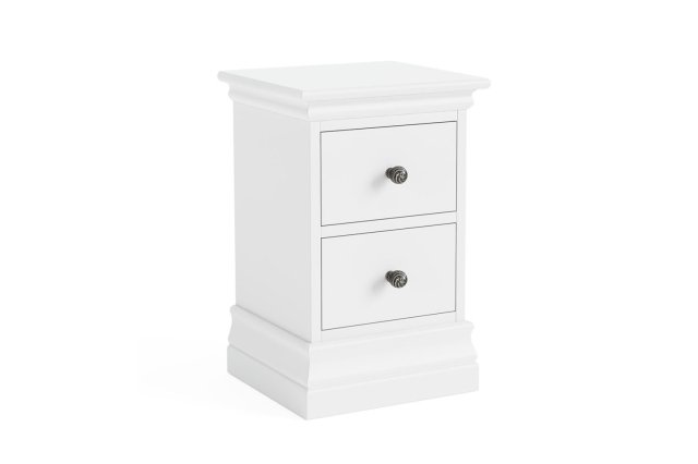 Bordeaux Painted White Narrow Bedside Table Bordeaux Painted White Narrow Bedside Table