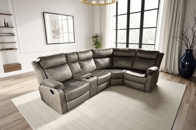 Ellena Soft Grey L Shape Recliner Corner Sofa with Storage Ellena Soft Grey L Shape Recliner Corner Sofa with Storage
