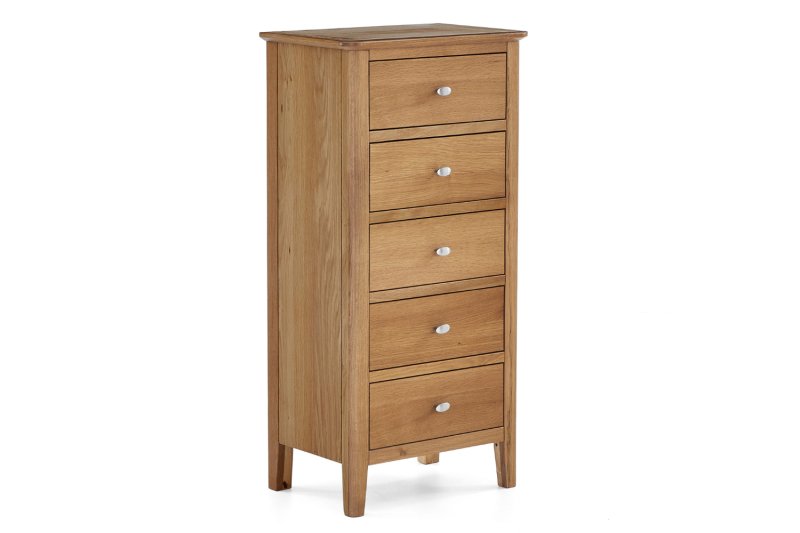 Bath Oak 5 Drawer Tallboy Bath Oak 5 Drawer Tallboy