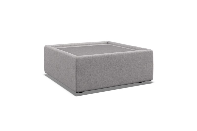 Niki Fabric Modular Square Glass Top Table Niki Fabric Modular Square Glass Top Table