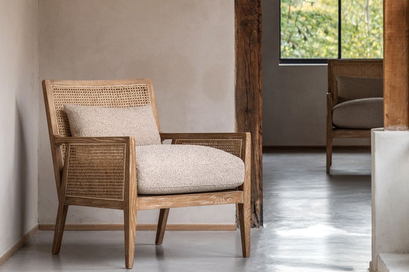 Gallery Direct Nagoya Rattan Armchair with Natural Seat Cushions Gallery Direct Nagoya Rattan Armchair with Natural Seat Cushions