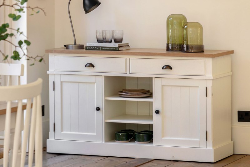 Gallery Direct Eton Painted White 2 Door 2 Drawer Sideboard Gallery Direct Eton Painted White 2 Door 2 Drawer Sideboard