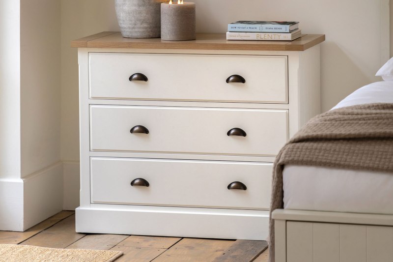 Gallery Direct Eton Painted White 3 Drawer Chest of Drawers Gallery Direct Eton Painted White 3 Drawer Chest of Drawers