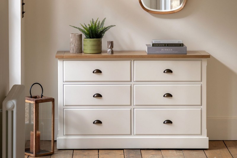 Gallery Direct Eton Painted White 6 Drawer Chest of Drawers Gallery Direct Eton Painted White 6 Drawer Chest of Drawers