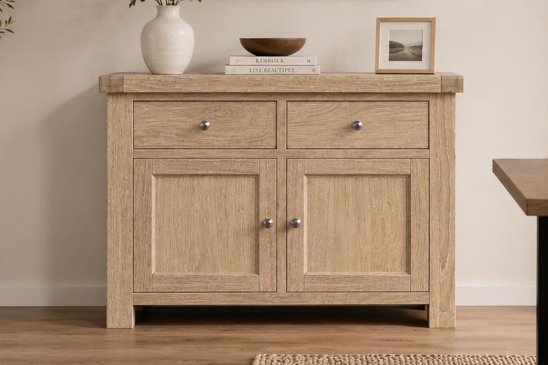 Normandy White Wash Small Sideboard Normandy White Wash Small Sideboard