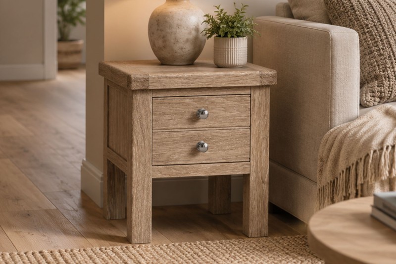 Normandy White Wash Lamp Table Normandy White Wash Lamp Table