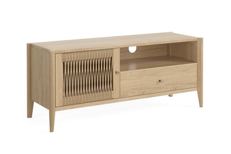 Sicily Oak 120cm Weave Small TV Unit Sicily Oak 120cm Weave Small TV Unit