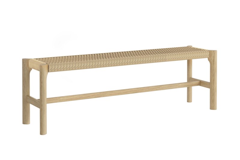 Sicily Oak 150cm Weave Dining Bench Sicily Oak 150cm Weave Dining Bench