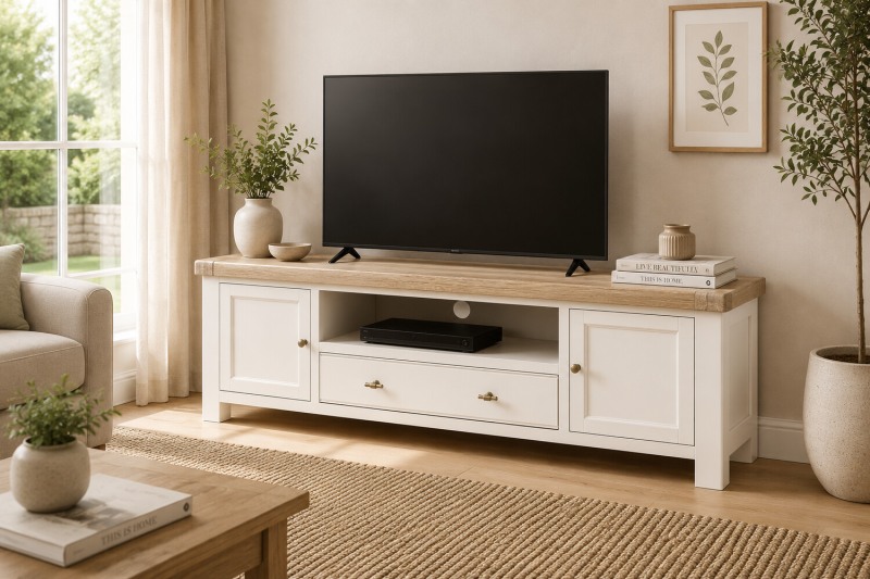 Windsor Country Oak Painted 160cm TV Unit Windsor Country Oak Painted 160cm TV Unit