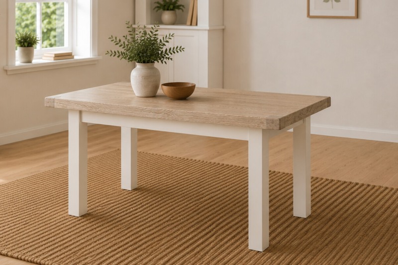 Windsor Country Oak Painted Small 140-185cm Ext Dining Table Windsor Country Oak Painted Small 140-185cm Ext Dining Table