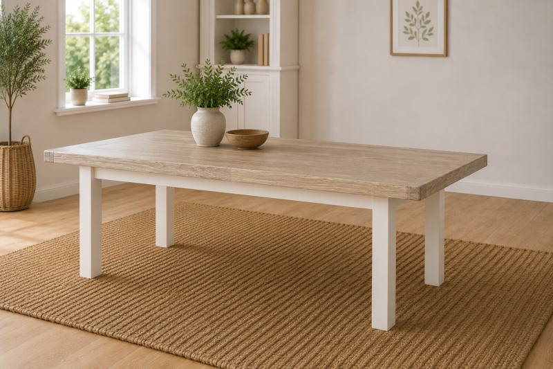 Windsor Country Oak Painted Large 200-245cm Ext Dining Table Windsor Country Oak Painted Large 200-245cm Ext Dining Table