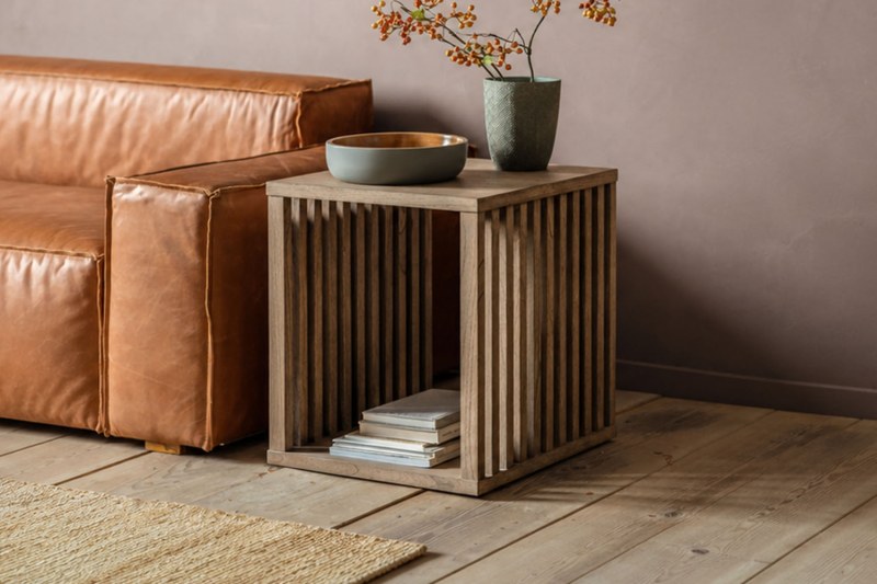 Gallery Direct Kyoto Side Table 450x453x550mm Gallery Direct Kyoto Side Table 450x453x550mm