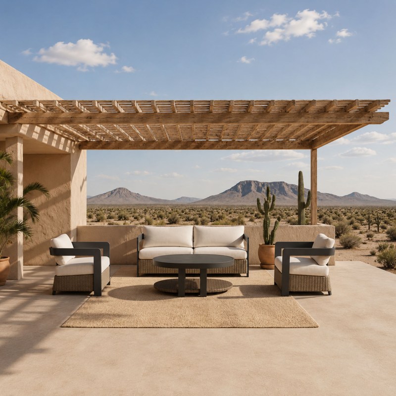 Selene 5 Seater Luxury Lounge Set in Onyx Aluminium, Woven Base & Sintered Stone Table Selene 5 Seater Luxury Lounge Set in Onyx Aluminium, Woven Base & Sintered Stone Table