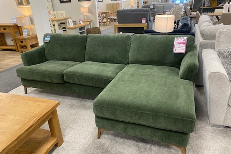 Ex-Display St Austell - Hansson Fabric Green Corner Sofa Group Ex-Display St Austell - Hansson Fabric Green Corner Sofa Group