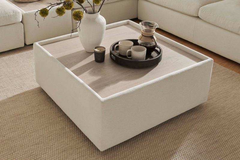 Toronto Fabric Square Wooden Top Table Stool Toronto Fabric Square Wooden Top Table Stool