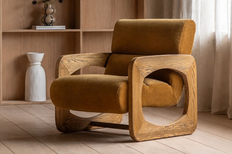 Gallery Direct Marco Armchair in Verona Golden Gallery Direct Marco Armchair in Verona Golden