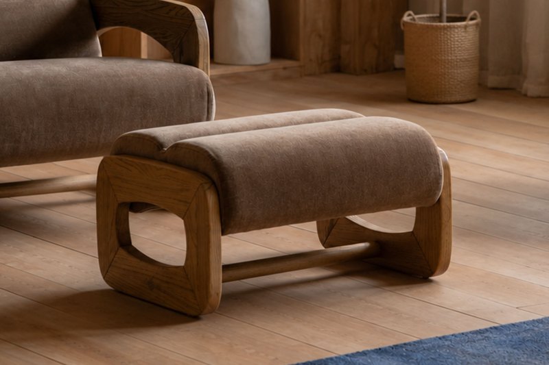 Gallery Direct Marco Footstool in Verona Sepia Gallery Direct Marco Footstool in Verona Sepia