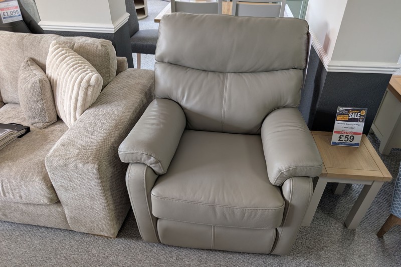 Ex-Display Newquay - Monet Slate Grey Leather Power Recliner Chair Ex-Display Newquay - Monet Slate Grey Leather Power Recliner Chair