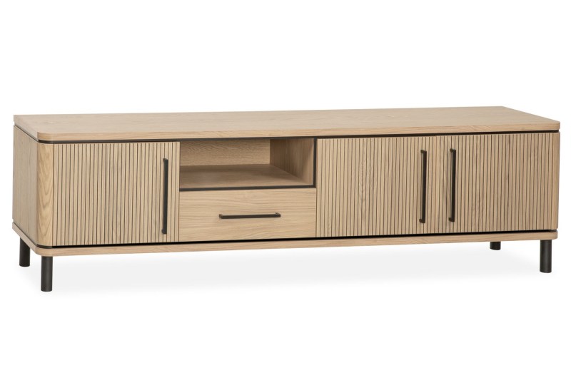 Medway Blond Oak Lamulux 210cm Wide TV Unit Medway Blond Oak Lamulux 210cm Wide TV Unit