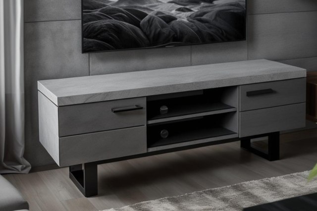 Forge Stone Effect TV Unit Stone Effect Forge Stone Effect TV Unit Stone Effect