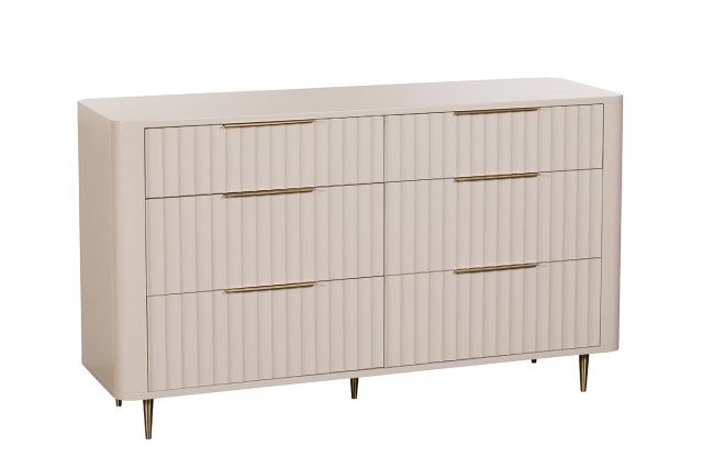 Lily Painted Mahogany 6 Drawer Wide Chest of Drawers Lily Painted Mahogany 6 Drawer Wide Chest of Drawers