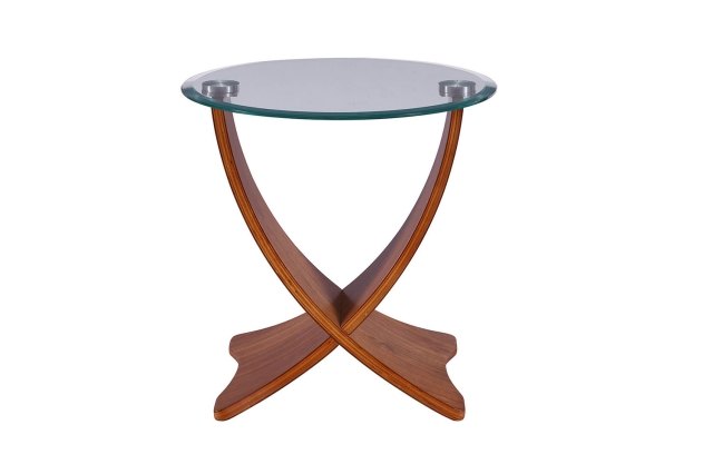 Siena Glass Lamp Table - Walnut Siena Glass Lamp Table - Walnut