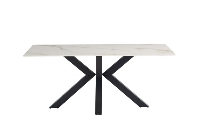 Cleveland Sintered Stone X-Frame 1.8m Dining Table with Kass Gold Top Cleveland Sintered Stone X-Frame 1.8m Dining Table with Kass Gold Top