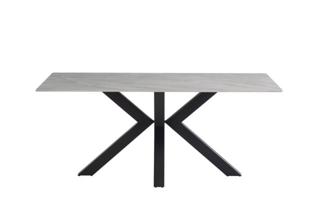 Cleveland Sintered Stone X-Frame 1.8m Dining Table with Rebecca Grey Top Cleveland Sintered Stone X-Frame 1.8m Dining Table with Rebecca Grey Top