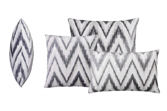 Scatter Cushion in Kilvington Chevron Charcoal Scatter Cushion in Kilvington Chevron Charcoal