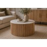 Reed Mango Wood & Marble Coffee Table Reed Mango Wood & Marble Coffee Table