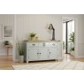 Cotswold Grey Painted Oak Large 3 Door Sideboard 137cm Wide
