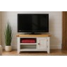 Cotswold Grey Painted Oak Small TV Stand 91cm Wide Cotswold Grey Painted Oak Small TV Stand 91cm Wide