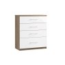 Calgary High-Gloss 4 Drawer Chest of Drawers with Deep Drawer Calgary High-Gloss 4 Drawer Chest of Drawers with Deep Drawer