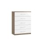 Calgary High-Gloss 5 Drawer Chest of Drawers Calgary High-Gloss 5 Drawer Chest of Drawers