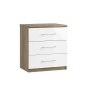 Calgary High-Gloss 3 Drawer Midi Chest of Drawers Calgary High-Gloss 3 Drawer Midi Chest of Drawers