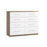 Calgary High-Gloss 8 Drawer Twin Chest of Drawers Calgary High-Gloss 8 Drawer Twin Chest of Drawers