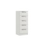 Milly High-Gloss 5 Drawer Narrow Chest of Drawers Milly High-Gloss 5 Drawer Narrow Chest of Drawers