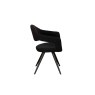 Jasmine Boucle Fabric Black Dining Chair (Pair) Jasmine Boucle Fabric Black Dining Chair (Pair)