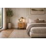 Reed Mango Wood & Marble 2 Drawer Bedside Table