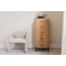 Reed Mango Wood & Marble 5 Drawer Tall Chest of Drawers