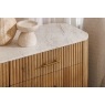 Reed Mango Wood & Marble 6 Drawer Wide Chest of Drawers Reed Mango Wood & Marble 6 Drawer Wide Chest of Drawers