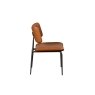 Jack Cognac Tan PU Leather Dining Chair with Industrial Legs (Pair) Jack Cognac Tan PU Leather Dining Chair with Industrial Legs (Pair)