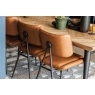Jack Cognac Tan PU Leather Dining Chair with Industrial Legs (Pair) Jack Cognac Tan PU Leather Dining Chair with Industrial Legs (Pair)