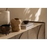 Ida Walnut Finish Wide Sideboard with Travertine Stone Top Ida Walnut Finish Wide Sideboard with Travertine Stone Top