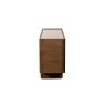 Ida Walnut Finish Wide Sideboard with Travertine Stone Top Ida Walnut Finish Wide Sideboard with Travertine Stone Top