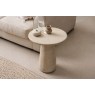 Ida Travertine Stone Lamp Table with Cylindrical Base Ida Travertine Stone Lamp Table with Cylindrical Base