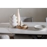 Sintered Stone 140-200cm Twist Extending Dining Table in White Sintered Stone 140-200cm Twist Extending Dining Table in White